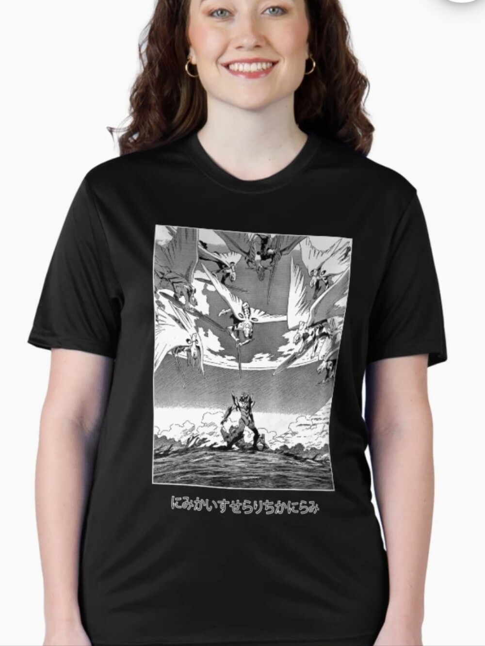 Neon‎ Genesis Evangelion Manga Design Tee Shirt Size XL Black Short Sleeve Anime - Picture 4 of 12